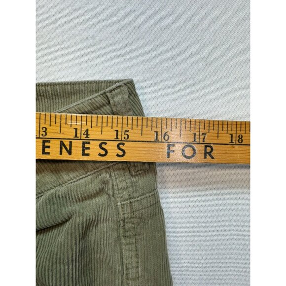 Bershka Womens Corduroy Capri Knee Pants Olive Green Size 8 (EUR 38) Made In Spa - Picture 7 of 12